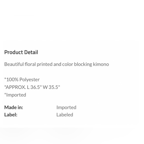 💼 Floral Lightweight Kimono ~ Color block ~  OSFM - Picture 6 of 11